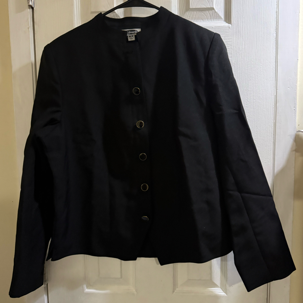Edwards Women’s Black Career Blazer Jacket Size Medium